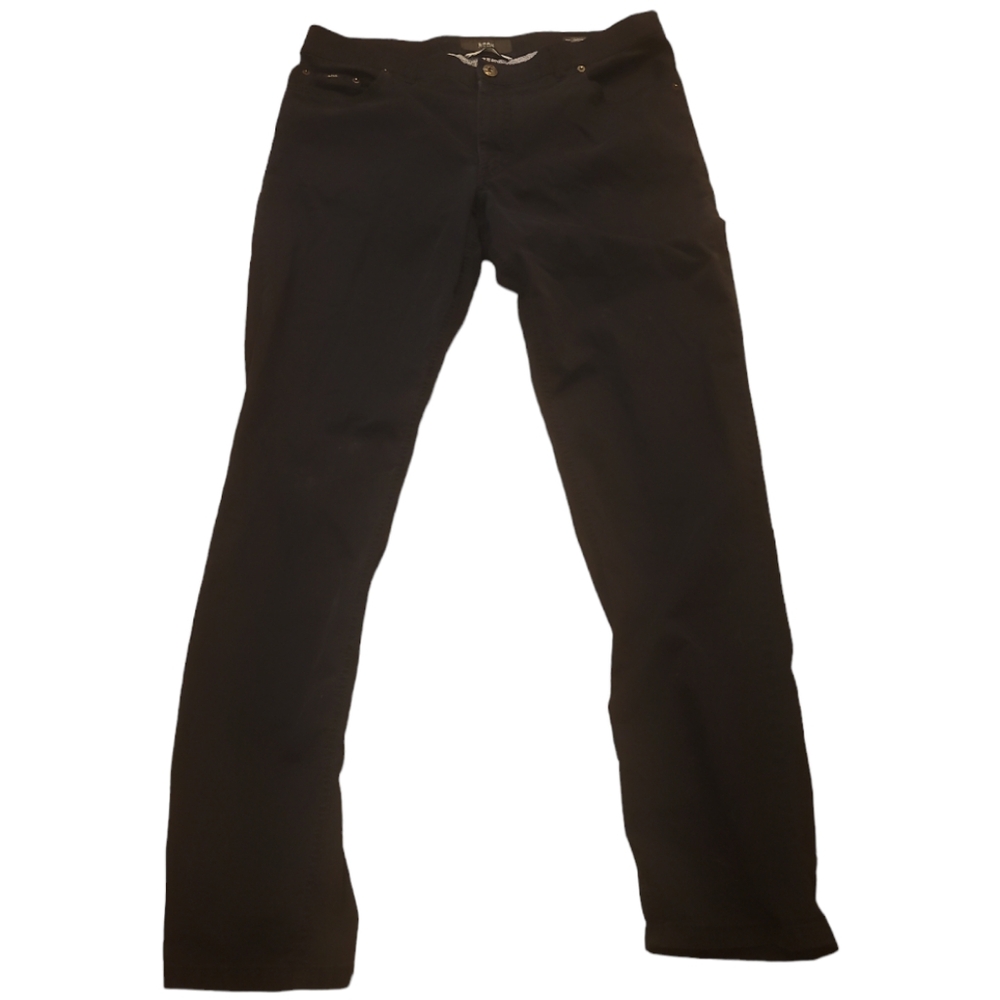 Brax Cooper black flat front pants 38 regular